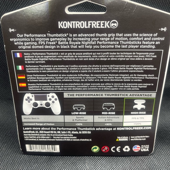 NWOT - SEALED KontrolFreek FPS Battle Royal Nightfall Thumbsticks - Picture 2 of 2